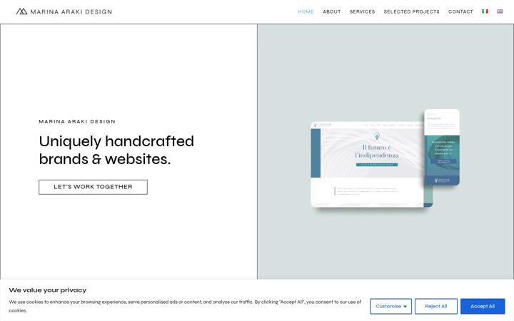 Screenshot of marinaraki.com