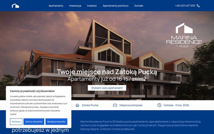 Screenshot of marinaresidencepuck.pl