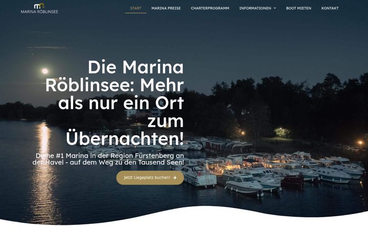 Screenshot of marinaroeblinsee.de