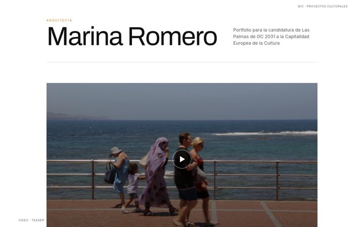 Screenshot of marinaromero.com