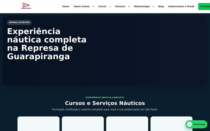 Screenshot of marinasylvestre.com.br