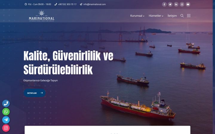 Screenshot of marinational.com