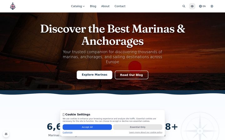 Screenshot of marinatips.com