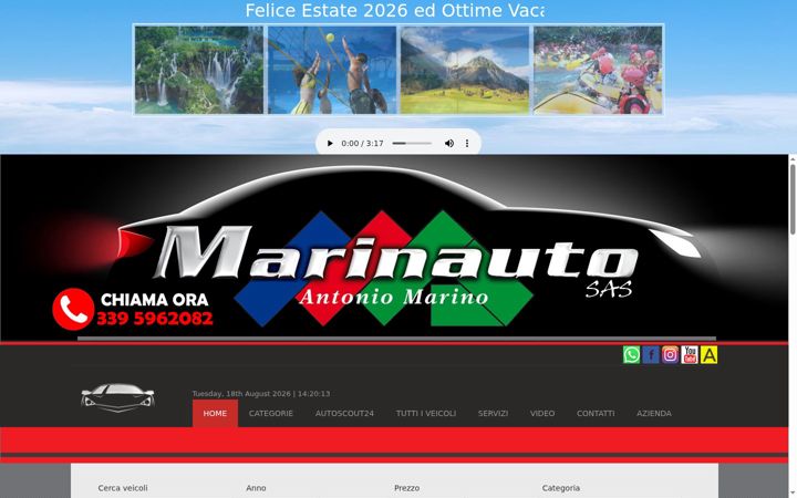Screenshot of marinauto.eu