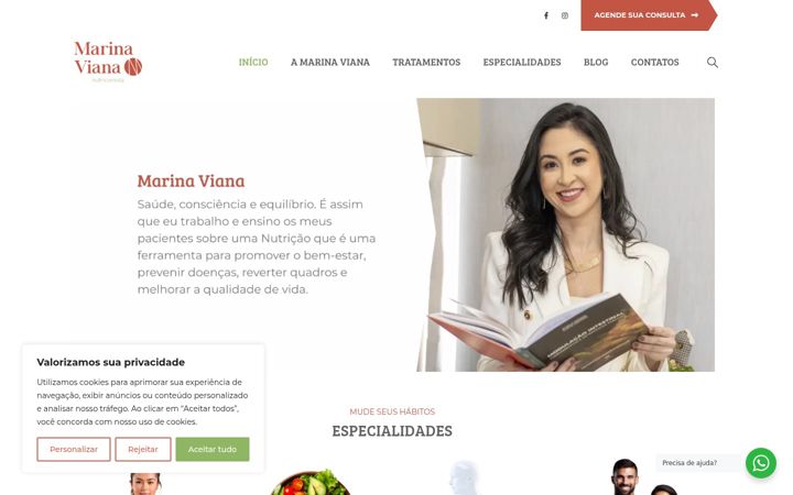 Screenshot of marinaviana.com.br
