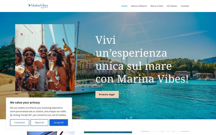 Screenshot of marinavibes.com