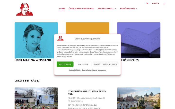 Screenshot of marinaweisband.de
