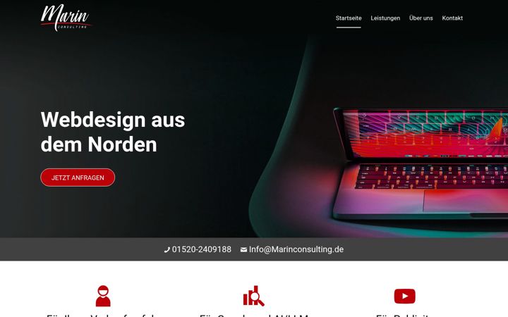 Screenshot of marinconsulting.de