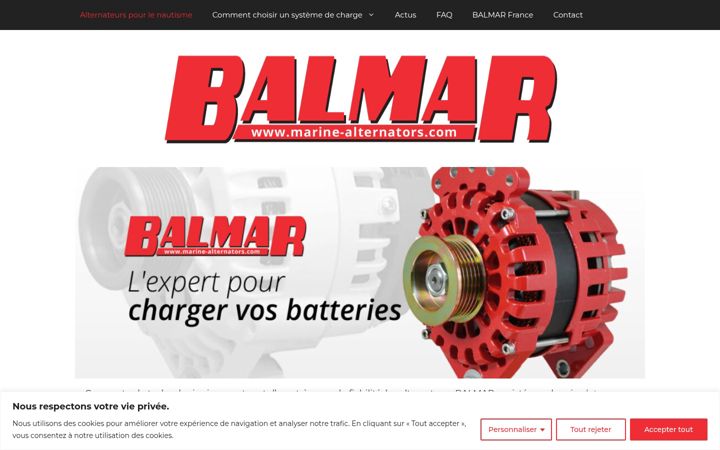 Screenshot of marine-alternators.com