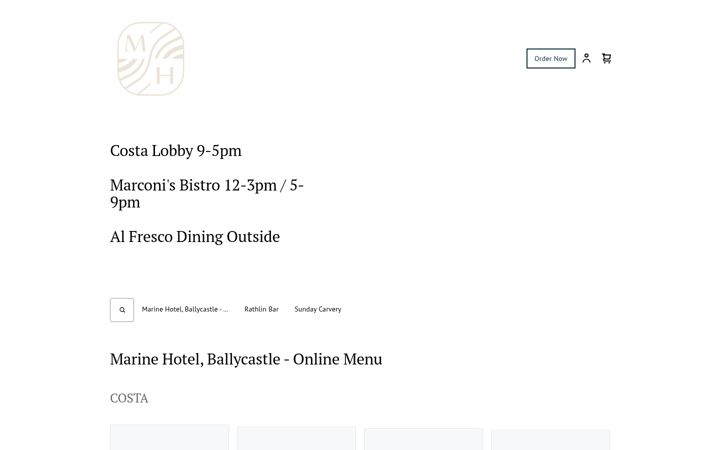 Screenshot of marine-hotel-ballycastle.square.site