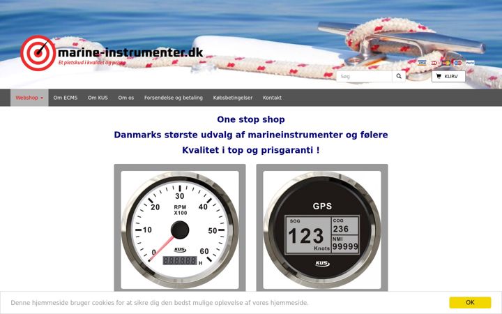 Screenshot of marine-instrumenter.dk