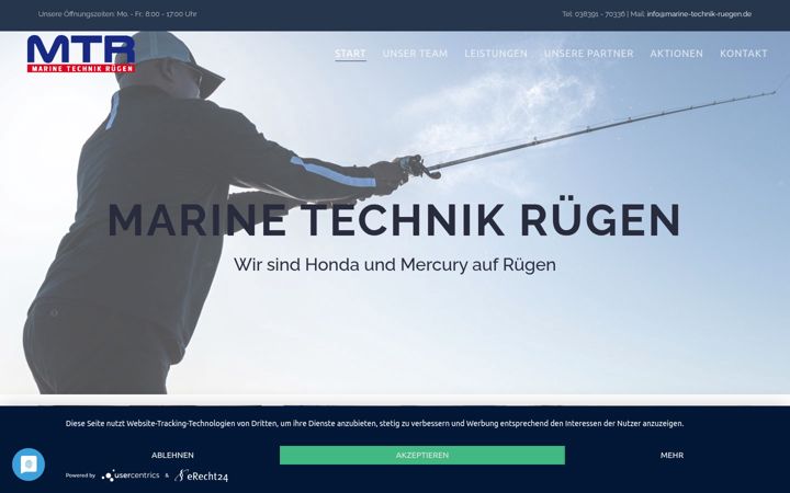 Screenshot of marine-technik-ruegen.de