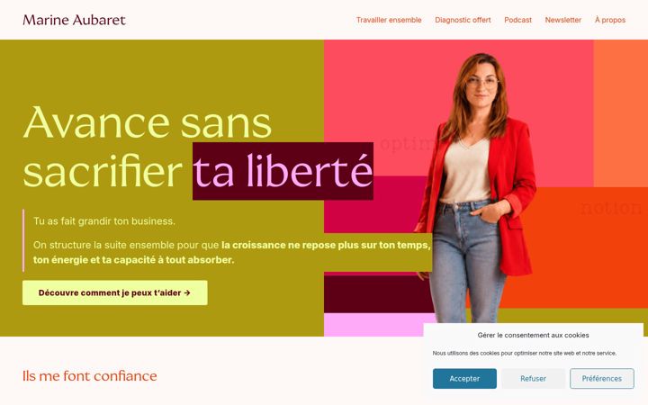 Screenshot of marineaubaret.com