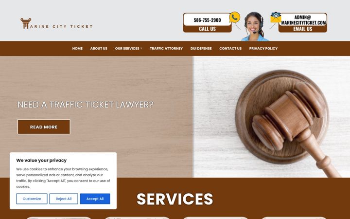 Screenshot of marinecityticket.com