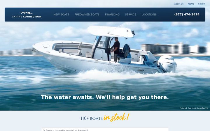 Screenshot of marineconnection.com