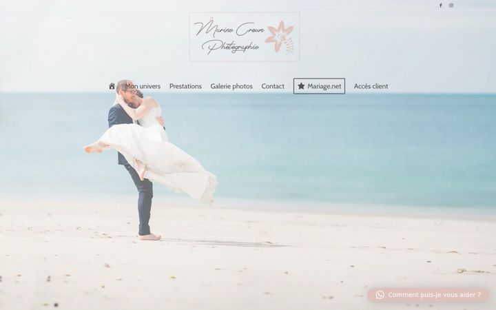 Screenshot of marinecroum-photographie.fr