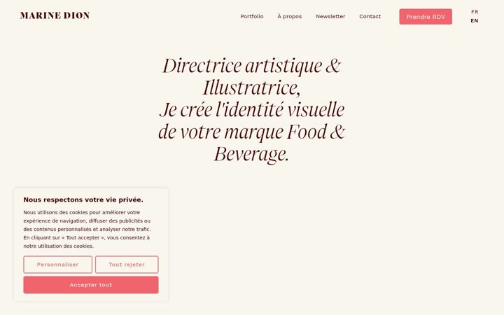 Screenshot of marinedion.com