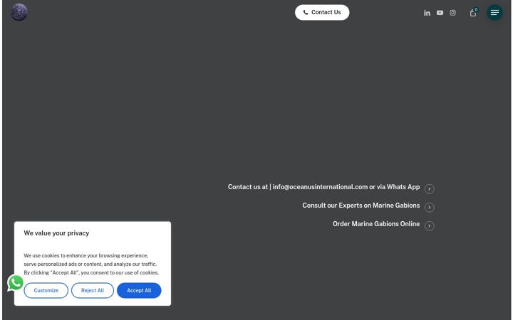Screenshot of marinegabion.com