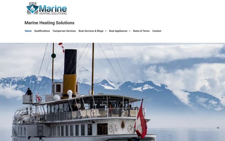 Screenshot of marineheating.co.uk