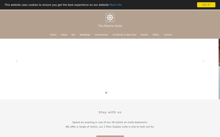 Screenshot of marinehotel-hartlepool.com