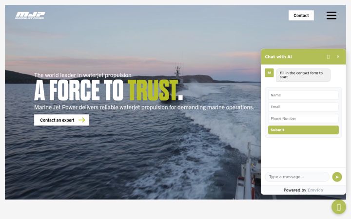 Screenshot of marinejetpower.com