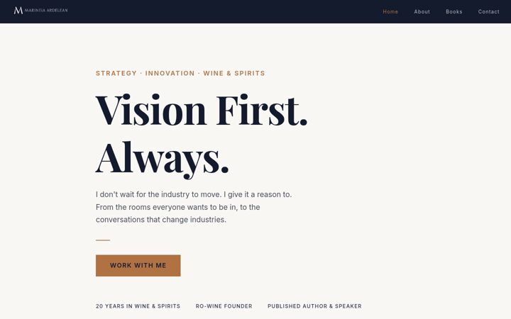 Screenshot of marinelaardelean.com