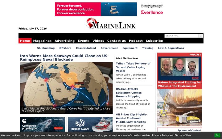 Screenshot von marinelink.com