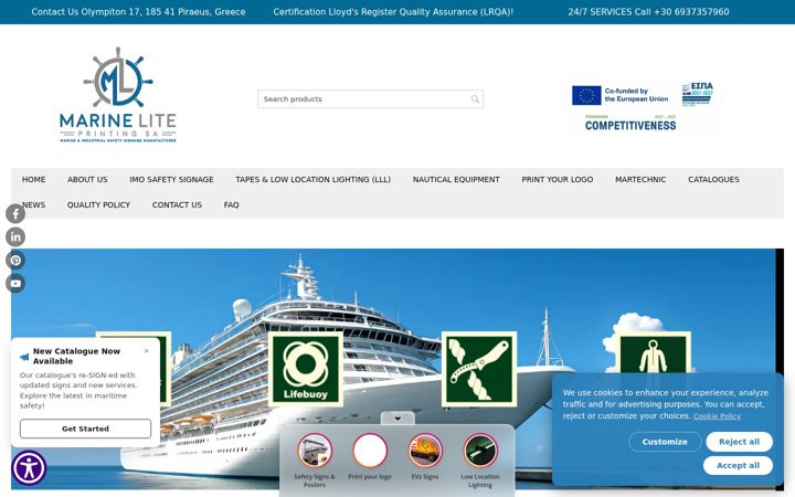 Screenshot of marinelite.gr
