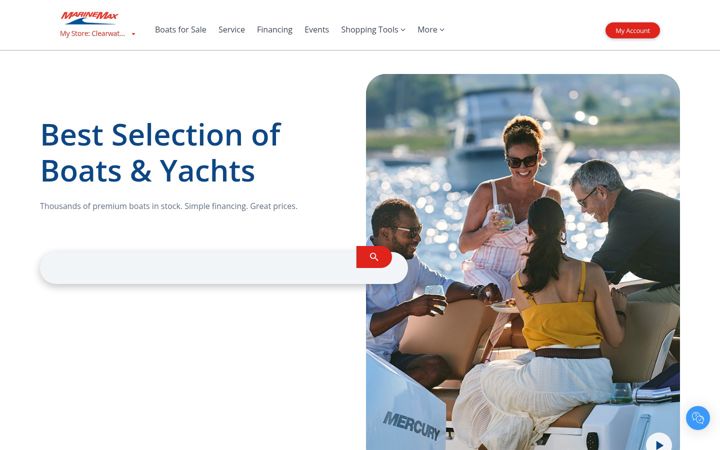 Screenshot of marinemax.com
