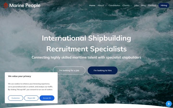 Screenshot of marinepeople.com