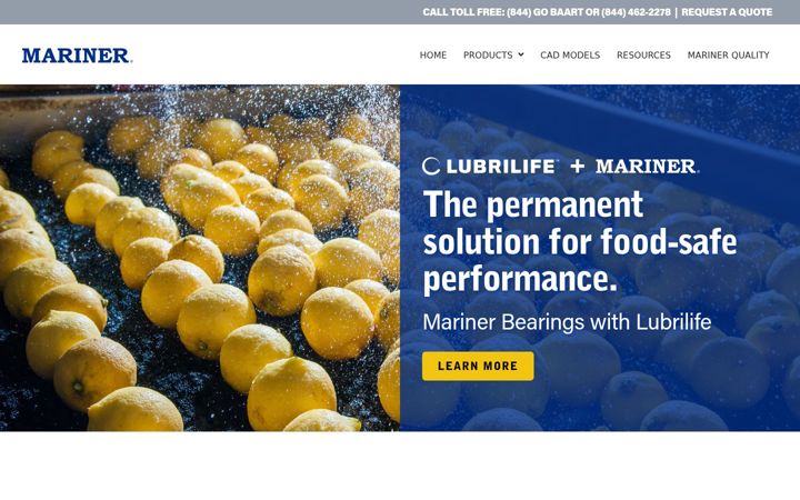 Screenshot of marinerbearing.com