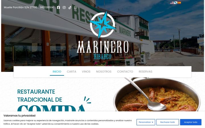 Screenshot of marineroribadeo.com