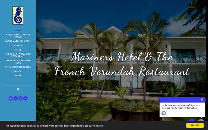 Screenshot of marinershotel.com