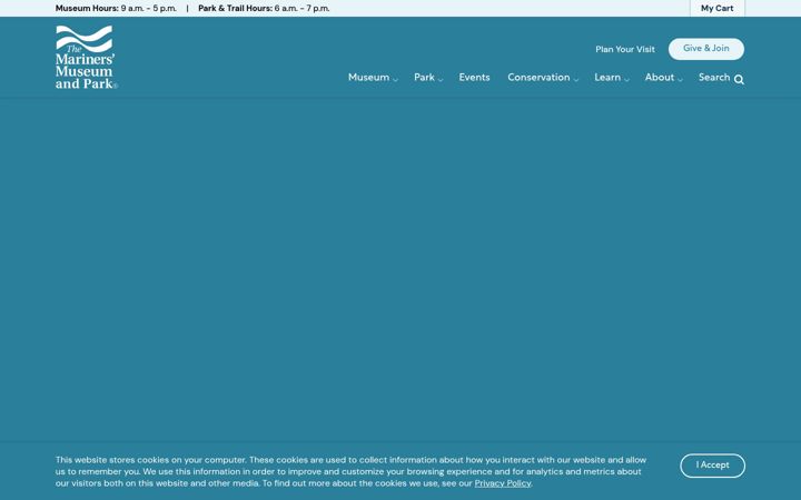 Screenshot of marinersmuseum.org