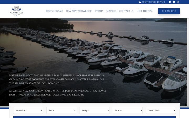 Screenshot of marinesalesscotland.com