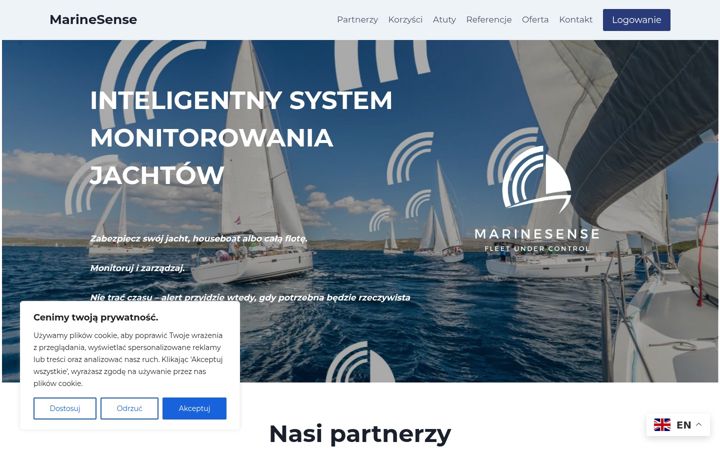 Screenshot of marinesense.eu