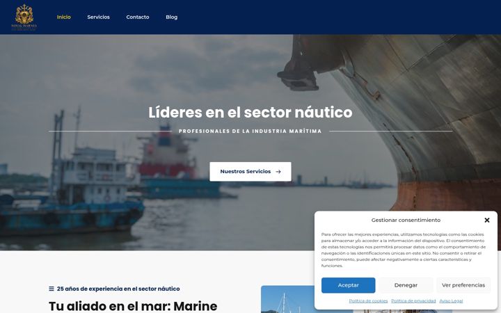 Screenshot of marineservicesrov.com