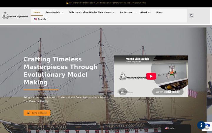 Screenshot of marineshipmodels.com