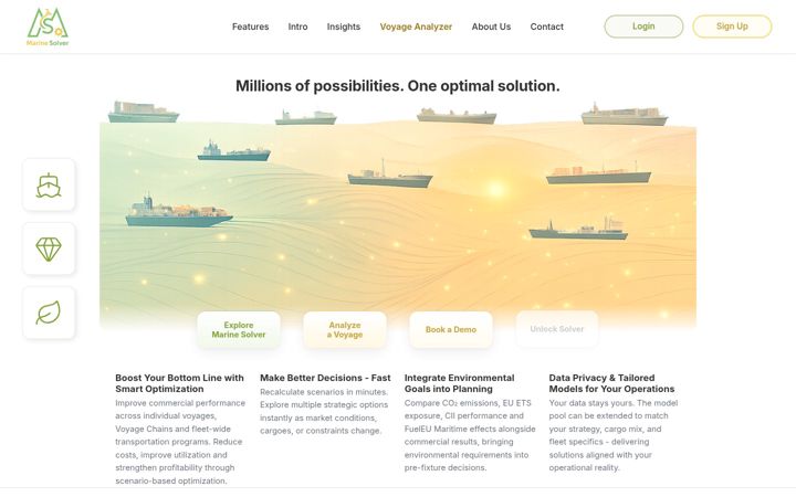 Screenshot of marinesolver.com