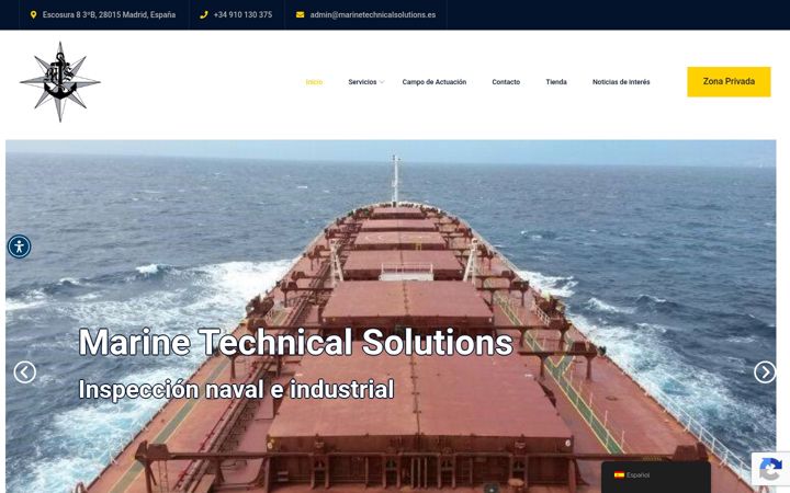 Screenshot of marinetechnicalsolutions.es