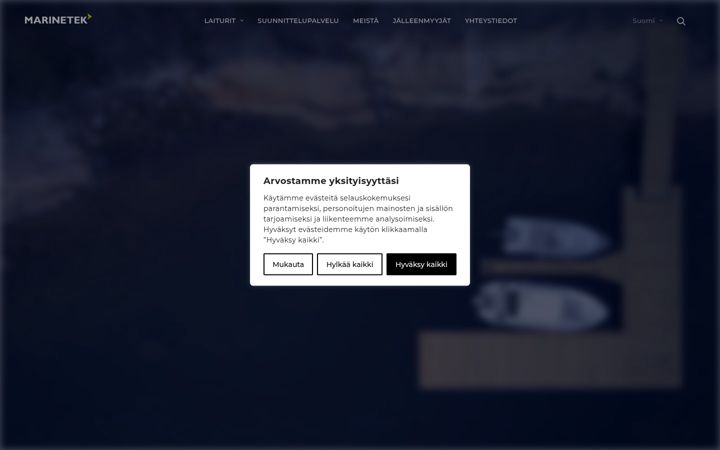 Screenshot of marinetek.fi