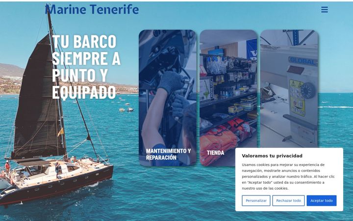 Screenshot of marinetenerife.com