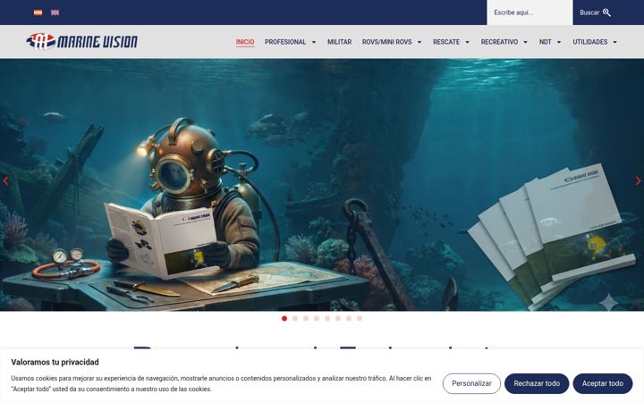 Screenshot of marinevision.es
