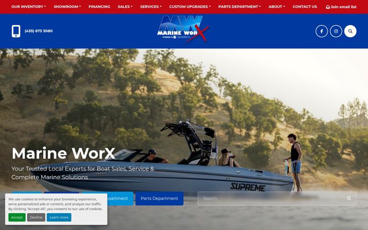 Screenshot of marineworx.com
