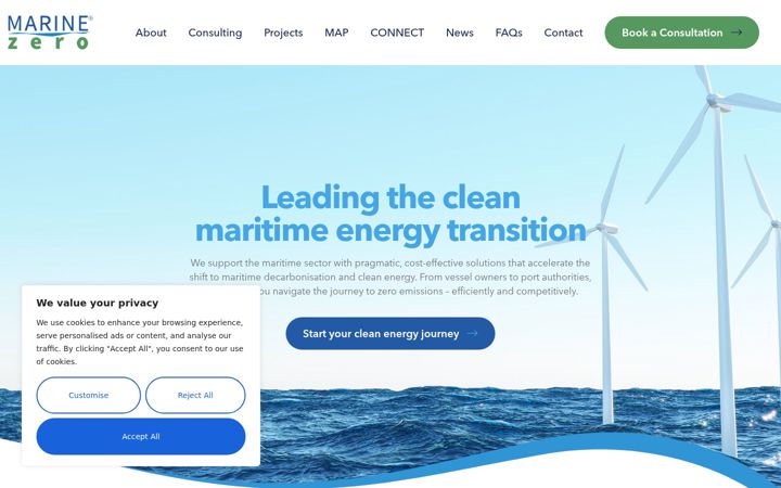 Screenshot of marinezero.com