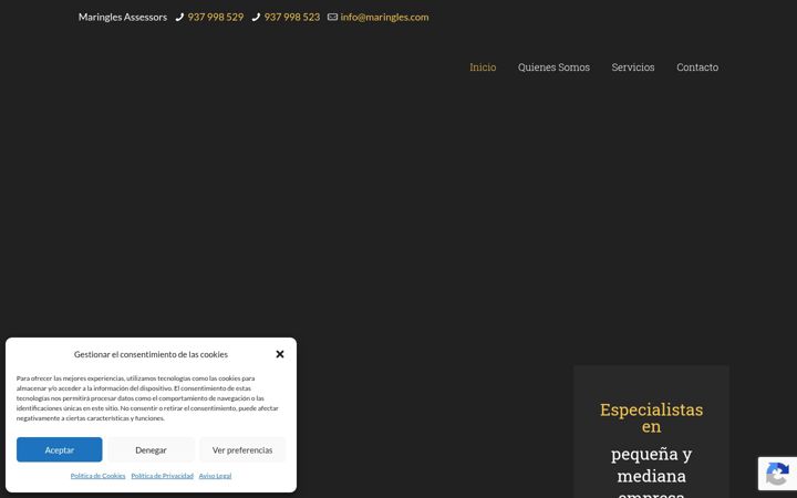Screenshot of maringles.com