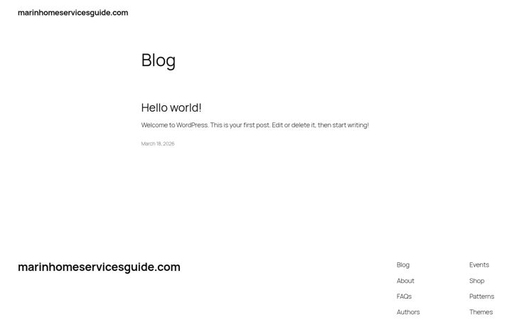 Screenshot of marinhomeservicesguide.com