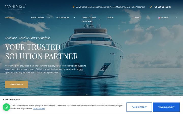 Screenshot of marinise.com