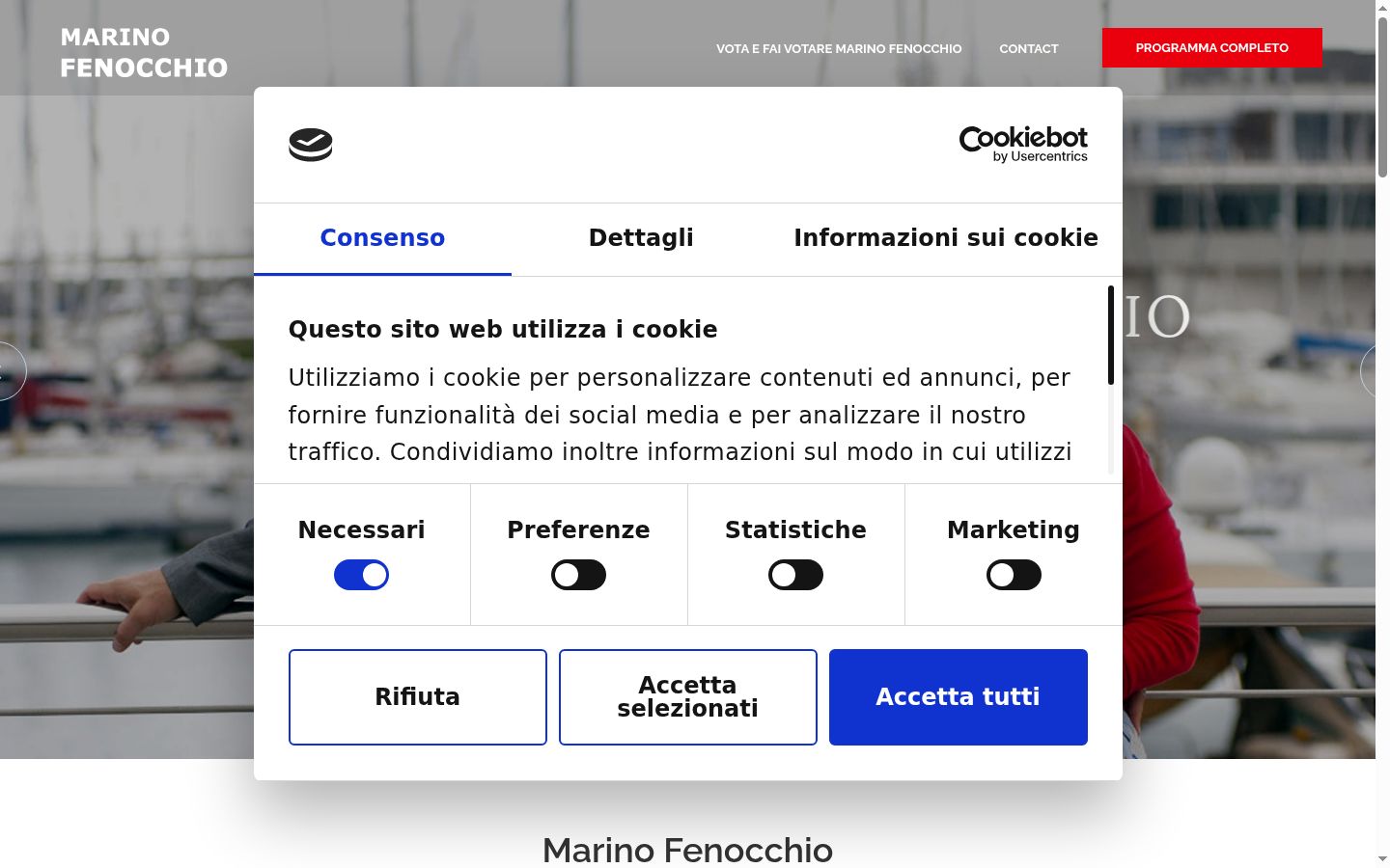 Zrzut ekranu banera zgody wyświetlanego przed jakąkolwiek interakcją