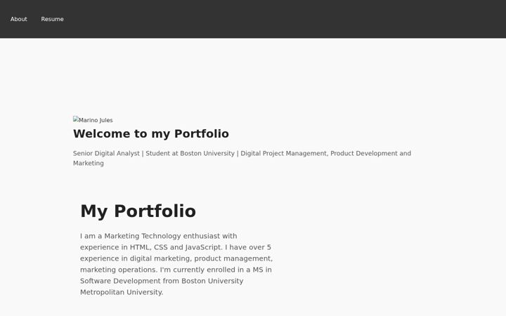 Screenshot of marinojules.com